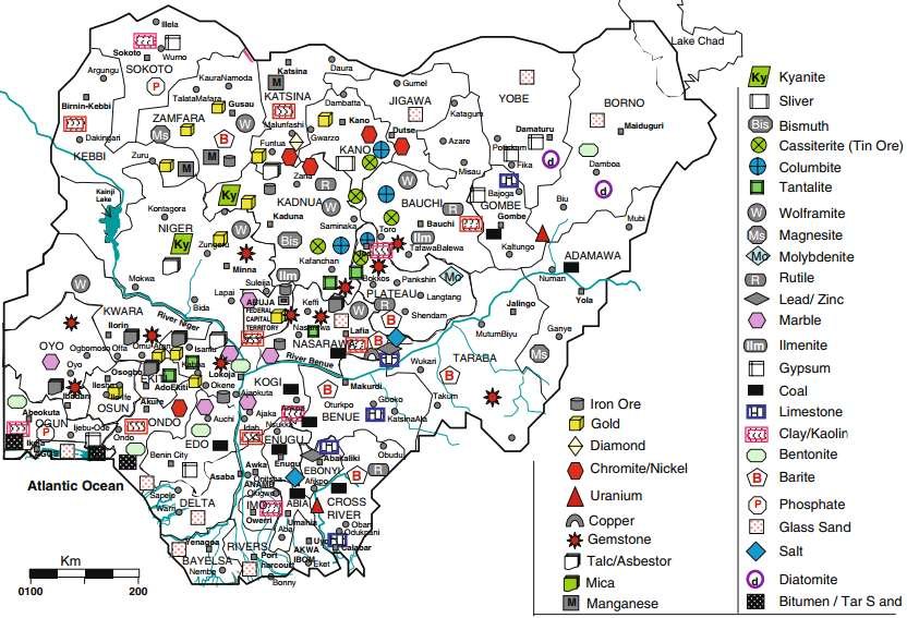 an overview of the solid mineral resources distribution map of nigeria adapted from